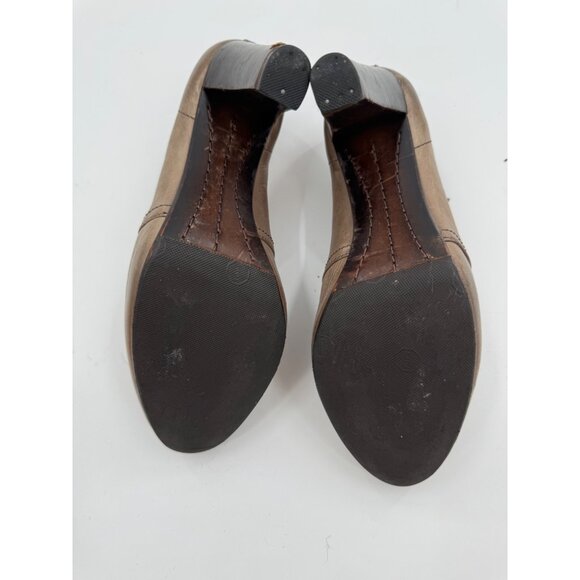 Frye Marissa Brown Leather Lace-Up Heeled Oxford Size 6.5 M Shoes - Picture 8 of 10